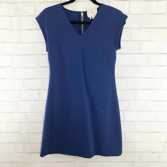 Kate Spade Blue Cap Sleeve Mini Dress, Size 2 - Picture 1 of 5